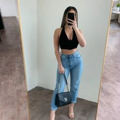 Tic Toc Janova Halter Corset Top (Black) Tops