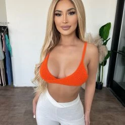 Olivaceousia Malia Knit Top(Orange)