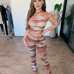 Salty Tops Selena Mesh Matching Set(Desert)