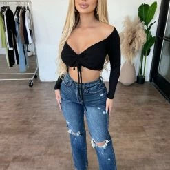 Cello Bottoms Dillan Super High Rise Dad Jeans(Dark Denim)