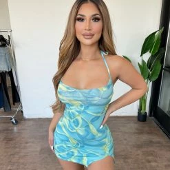 New Pink Kizzy Dress(Aqua)