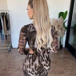 La Luxe Rubie Leopard Print Dress Dresses/Rompers