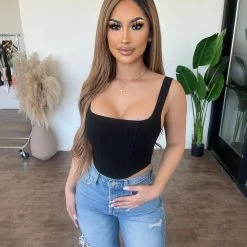 Edit By Nine Mariah Corset Top(Black) Tops