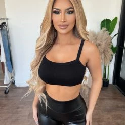 ANWND Venus Cami Crop Top(Black) Tops