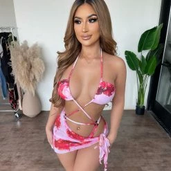 Mermaid Matching Sets Aisha Bathing Suit Set(PINK)