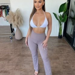 Illa Illa Rina Flare Pants(Mocha) Bottoms