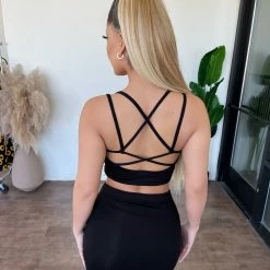 Junie Tops Issie Cami Matching Set(Black)