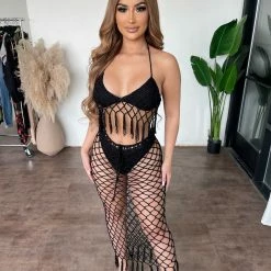 Hera Collection Tops Evelyn Skirt Set(Black)