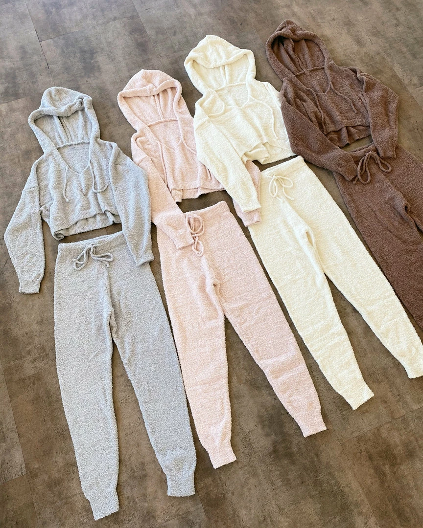 Hey Babe Sam Fuzzy Hoodie Set(Off White/Cream) 2 Hey Babe Sam Fuzzy Hoodie Set(Off White/Cream)