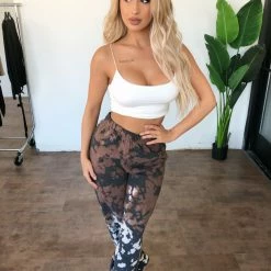 La Luxe Franky Tie Dye Pants(Charcoal/Brown/Black)(FINAL SALE) Bottoms