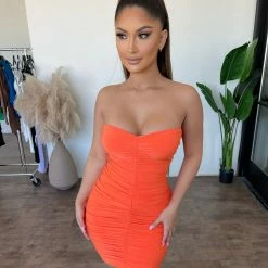 Sabora Maya Dress(Tangerine)