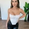 Tic Toc Tops Alexis Corset Top(White)
