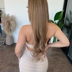 La Luxe Sammy Bikini Cover Dress(Pale Sand)