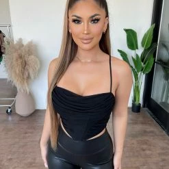 Hera Collection Arianna Crop Top (Black)