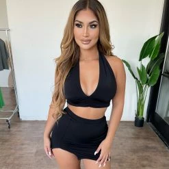 La Luxe Nicole 2 Piece Set(Black)