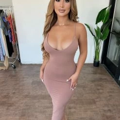 Black Bead Dresses/Rompers Myla Dress(Mocha)