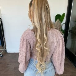 Saints & Hearts Brielle Knot Top(Mauve)