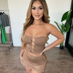 New Pink Pamala Matching Set(Light Brown)