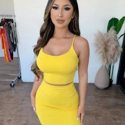 Sabora Kelly Matching Set(Yellow) Tops