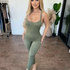 ANWND Jules Tank Jumpsuit(Olive)