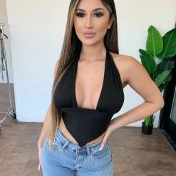 Tic Toc Tops Melanie Halter Top(Black)