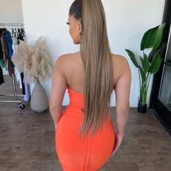 Sabora Maya Dress(Tangerine)