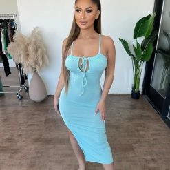 Bear Dance Dresses/Rompers Edda Dress (Aqua)