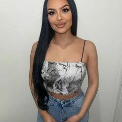 Bear Dance Tops Fabby Cami Top(Charcoal/White)FINAL SALE