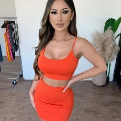 Sabora Kelly Matching Set(Orange) Tops