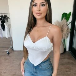 Cotton Candy Lizett Cami Top(White) Tops