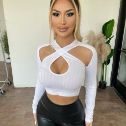 ANWND Cailey Long Sleeve Top(White)Final Sale