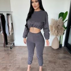 Ootdfash Dana Matching Set(Charcoal)