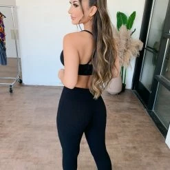 Junie Tops Steph Cami Jumpsuit(Black)