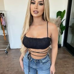 Blue Blush Raquel Cami Top(Black)