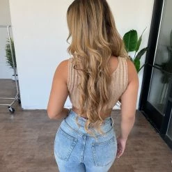 BLANC Elena Cropped Tank(Taupe) Tops