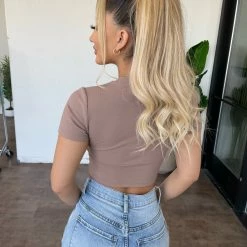 Mono B Debbee Short Sleeve Top(Toast) Tops