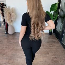 Pretty Knit Stacey Matching Set(Black) Tops