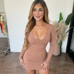 La Luxe Dresses/Rompers Yvonne Dress(Brown)