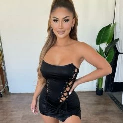 New Pink Everly Dress(Black)