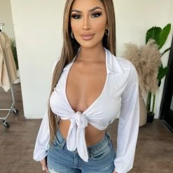 Top Chic Tops Bentley Long Sleeve Top(White)