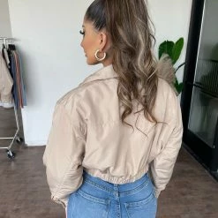 Bijou Outerwear Branson Bomber Jacket(Taupe)