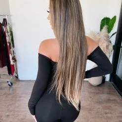 Couture Tops Charlotte Off Shoulder Romper(Black)