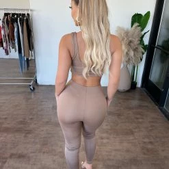 Tic Toc Tops Debbie Tank Set(Taupe)