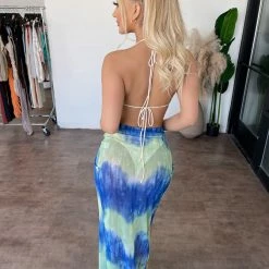 Sabora Angela Bikini Skirt Cover Up(Blue/Green)