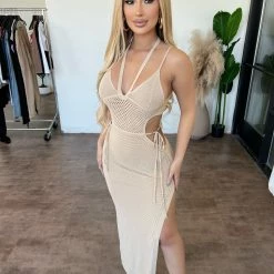 Hera Collection Dresses/Rompers Kendal Open Back Dress(Nude)