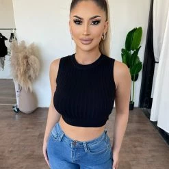 36.5 Tops Cathy Sleeveless Top(Black)