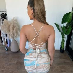 Privy Tonia Dress (Teal Multi) Dresses/Rompers