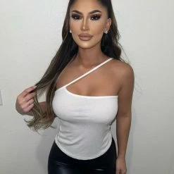 Final Touch Tops Ciara Ribbed Top(Ivory)FINAL SALE