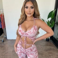 Tresser Tops Elizabeth Cropped Top(Mauve)