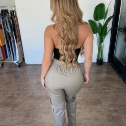 Beige Botany Anali Cargo Pants(Taupe)
